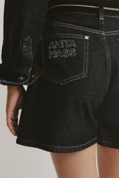"Summer Day" Shorts in Raw Denim by Anita Hass - Anita Hass
