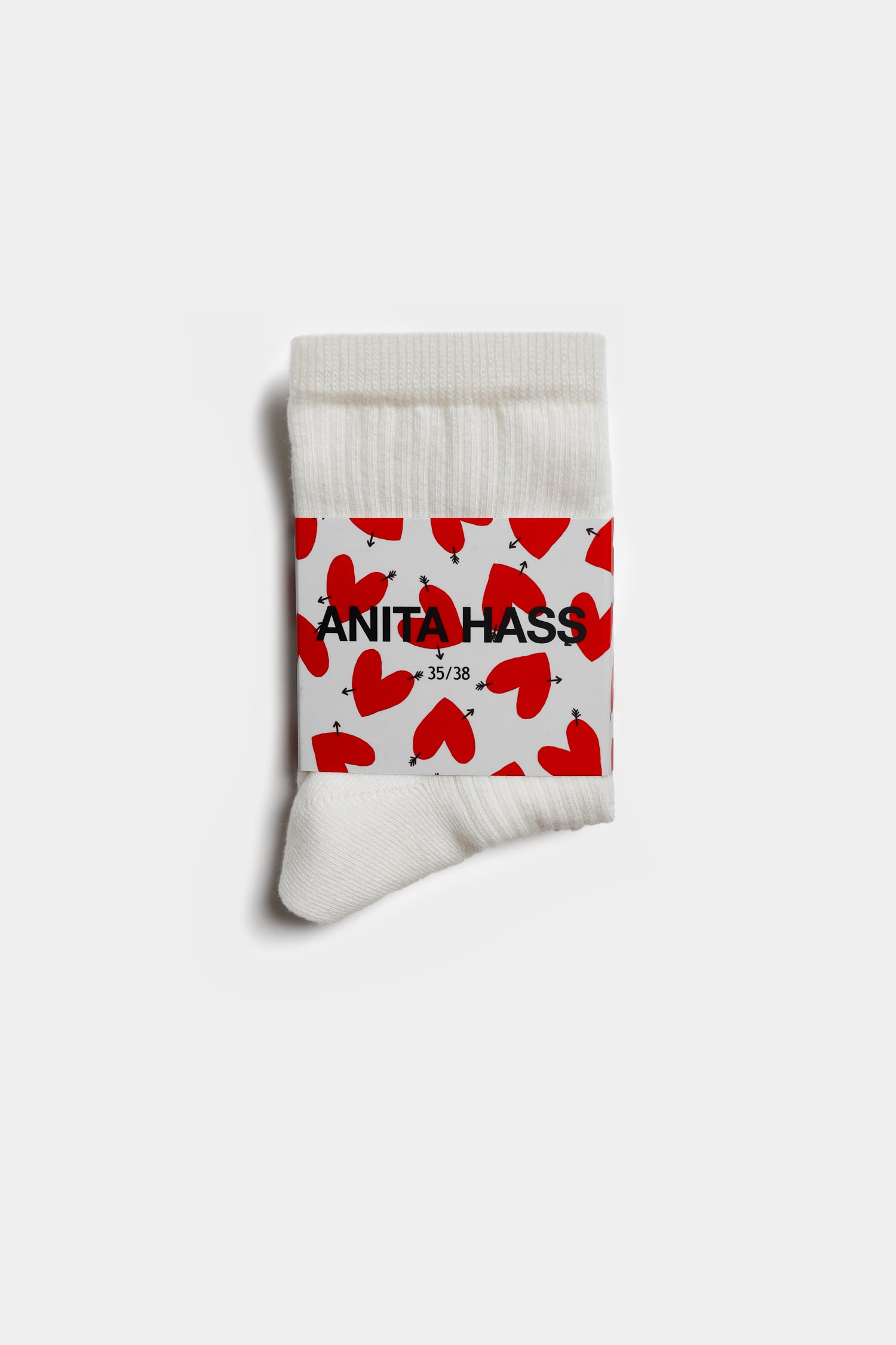 Socken 'Love' in Ivory Anita Hass