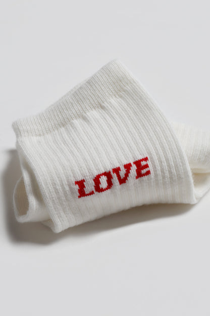 Socken 'Love' in Ivory Anita Hass