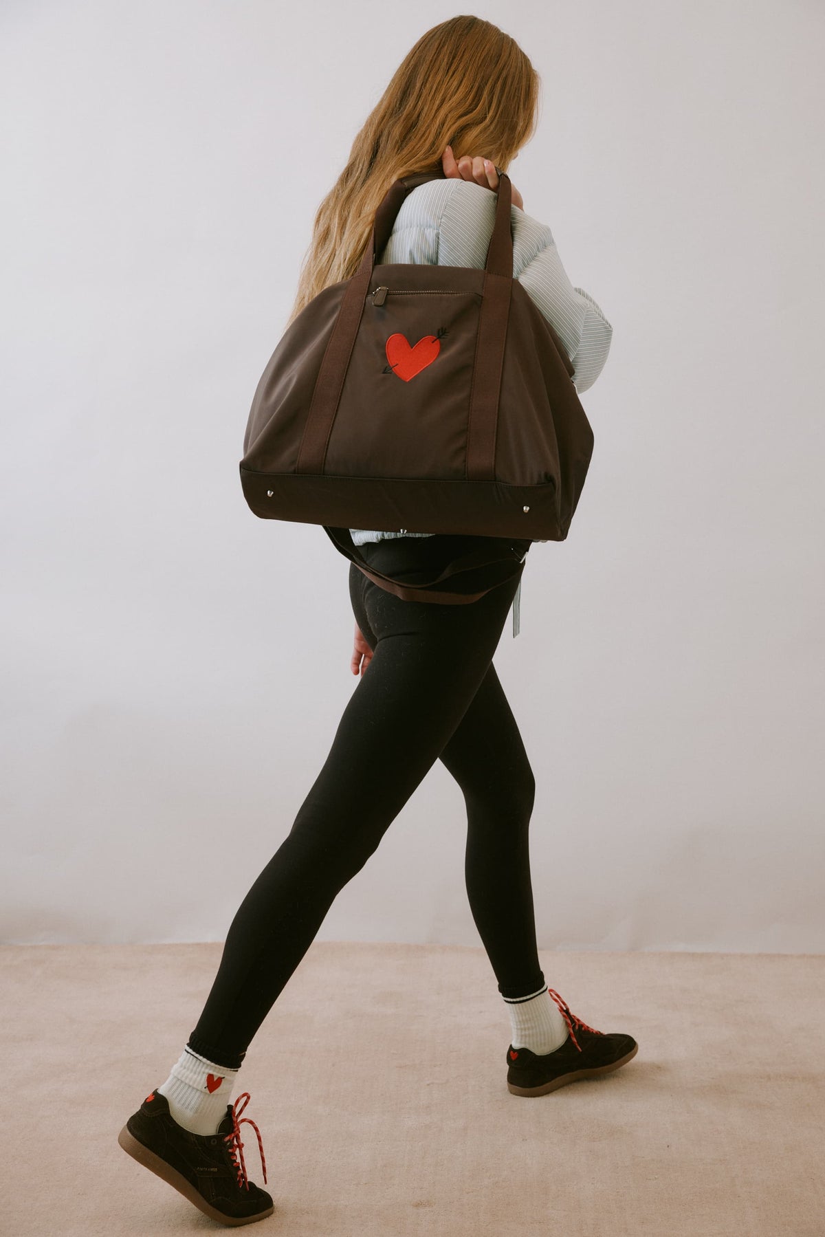 Sportsocken Heart in Off White/Braun Anita Hass
