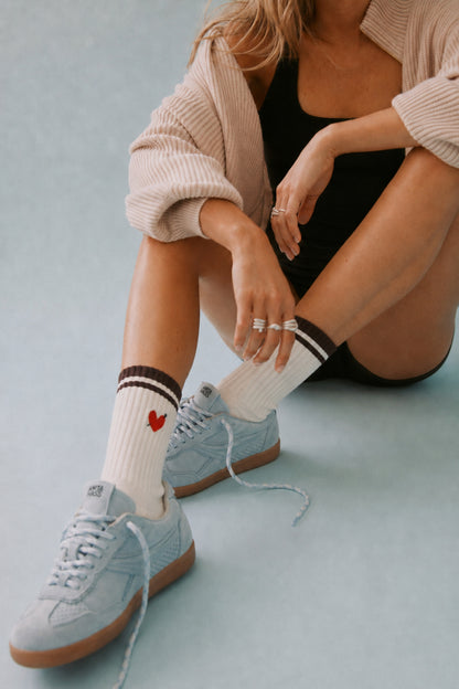 Sportsocken Heart in Off White/Braun Anita Hass