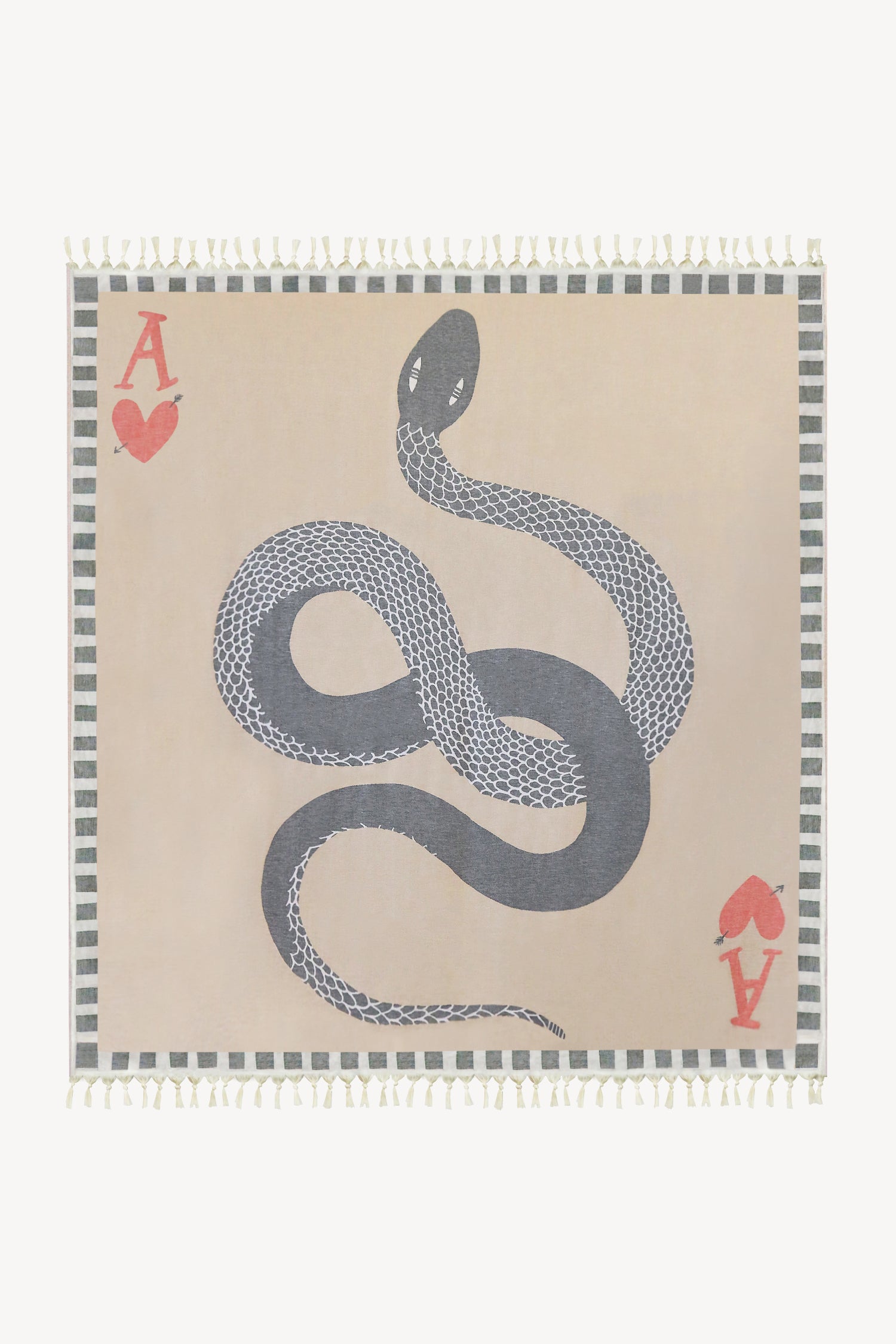 "Snake" Scarf in Beige by Anita Hass - Anita Hass