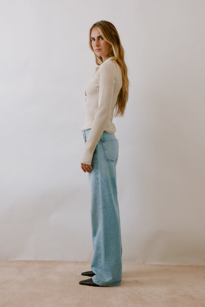 Strickpolo Abigail in Cream Anita Hass