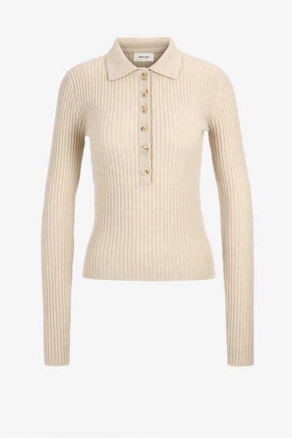 Strickpolo Abigail in Cream Anita Hass