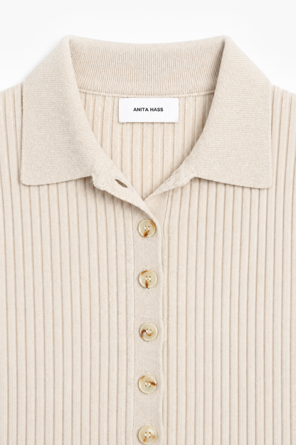 Strickpolo Abigail in Cream Anita Hass