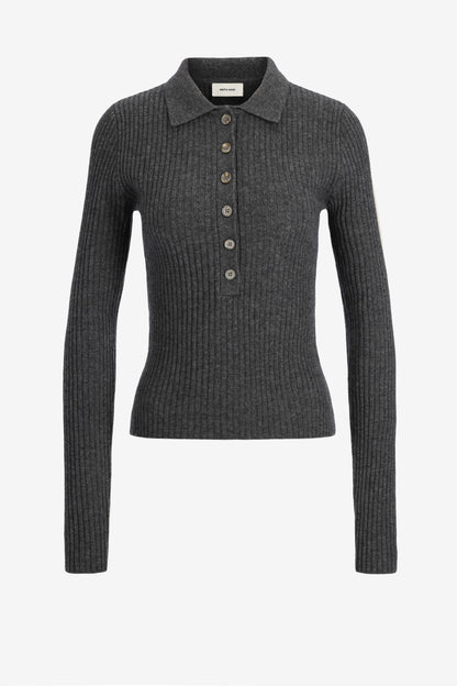 Strickpolo Abigail in Grau Anita Hass