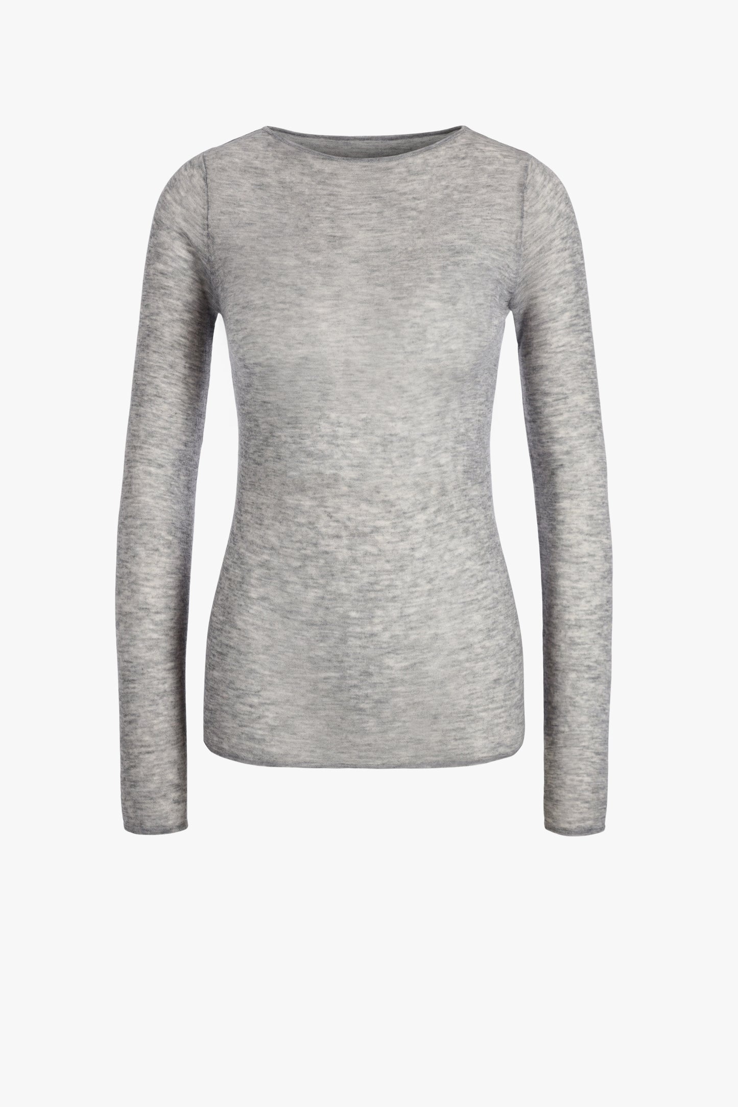 Sheer Touch Knit Shirt in Gray by Anita Hass - Anita Hass