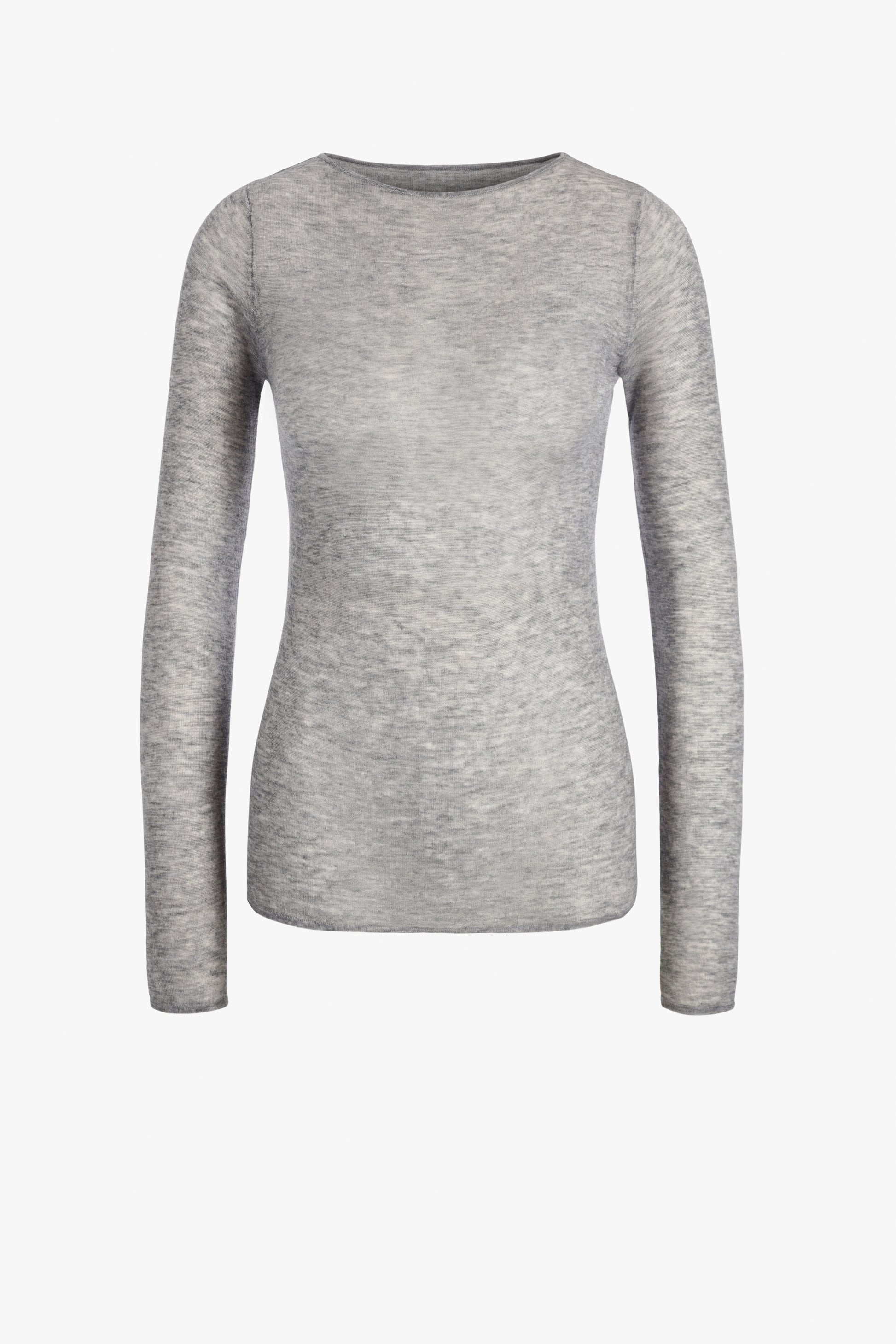 Sheer Touch Knit Shirt in Gray by Anita Hass - Anita Hass