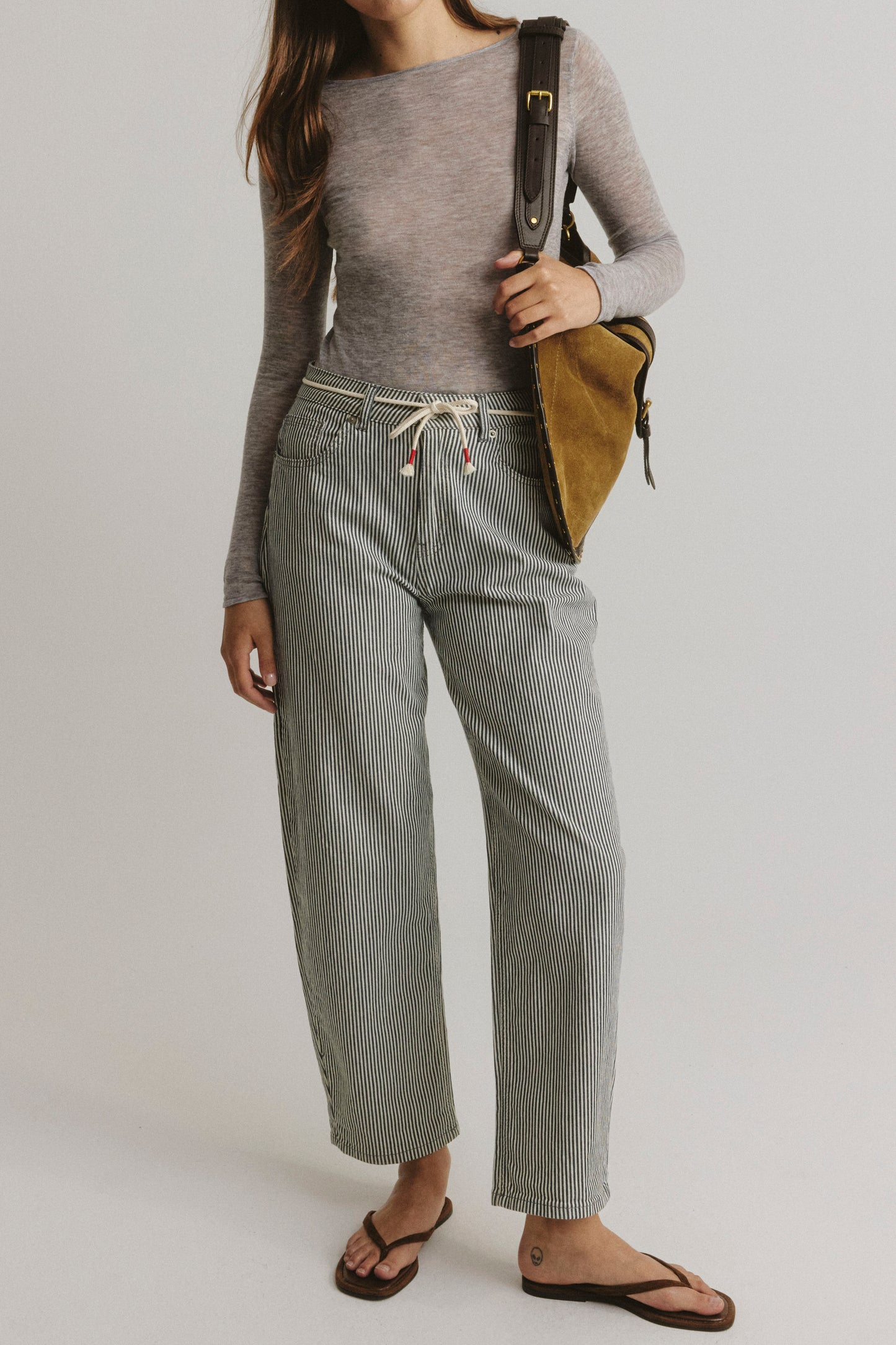 Sheer Touch Knit Shirt in Gray by Anita Hass - Anita Hass