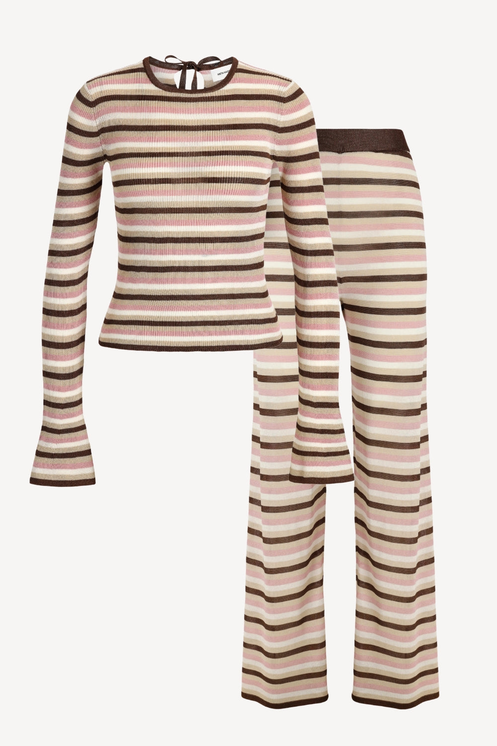 Set Sunset Glow in lurex a righe