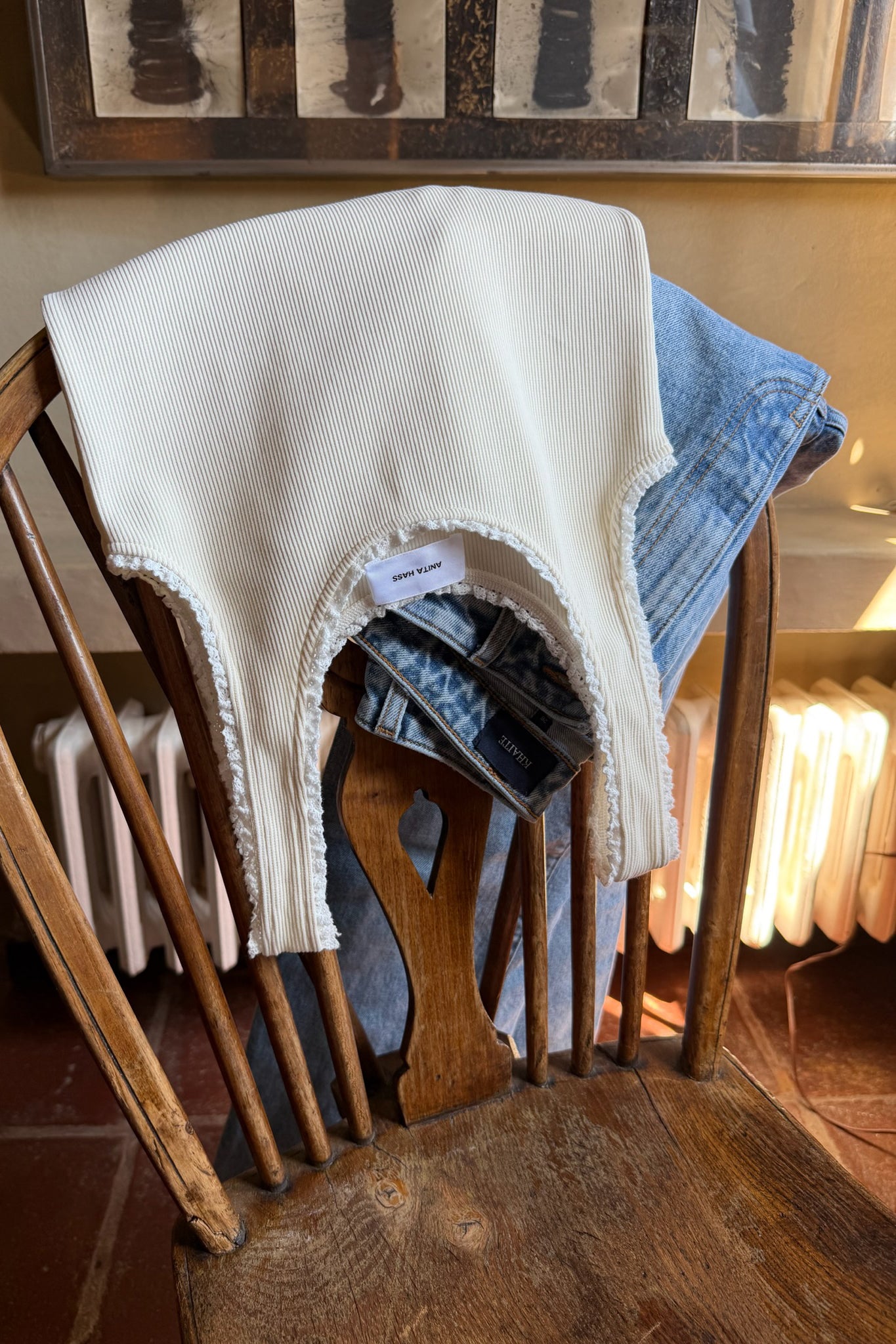 "It Girl" Tank Top in Beige by Anita Hass - Anita Hass