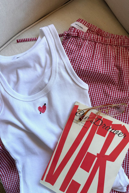 Tank Top Pearl Heart in Weiß Anita Hass