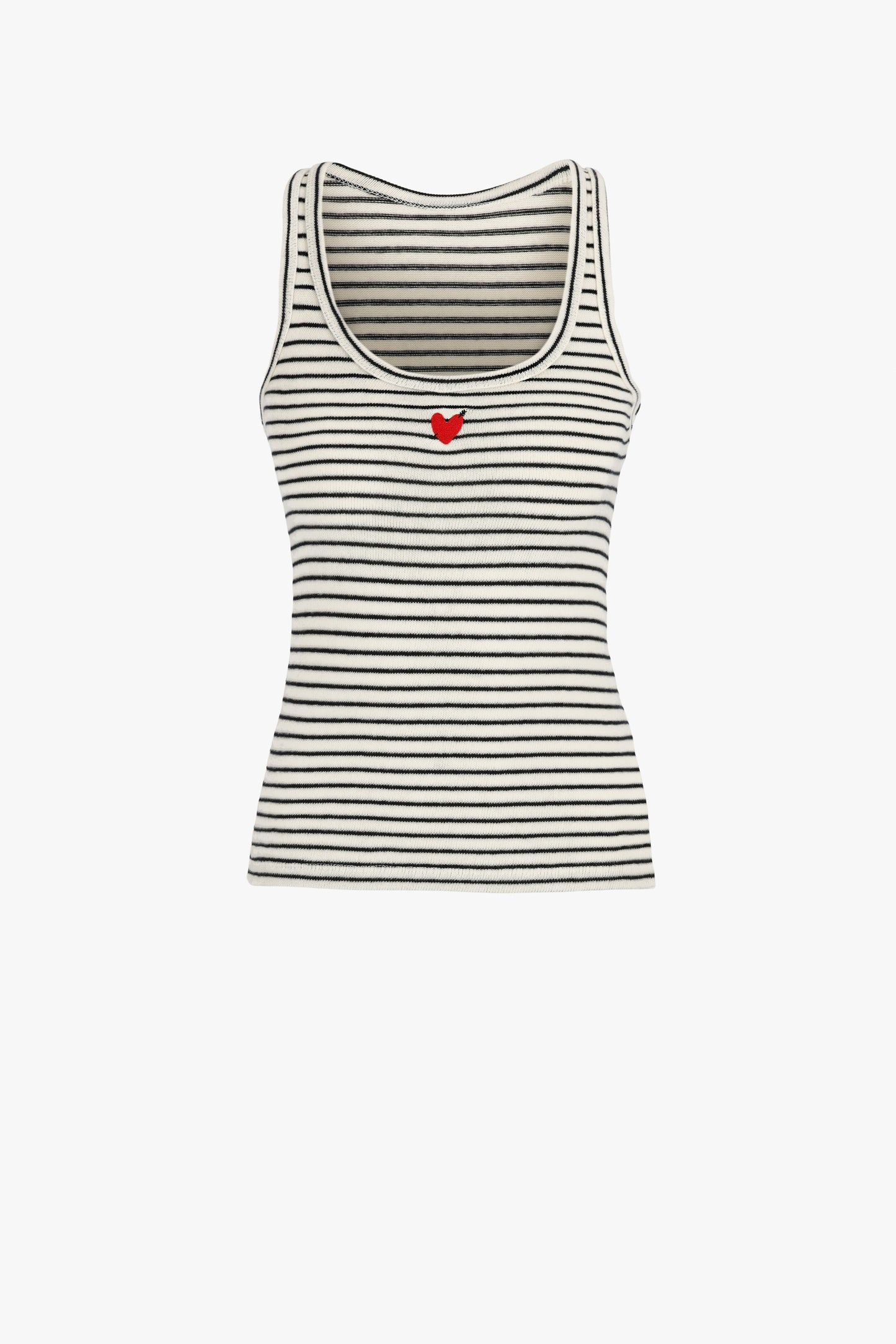 Soft Classic Tank Top in Ecru/Black by Anita Hass - Anita Hass