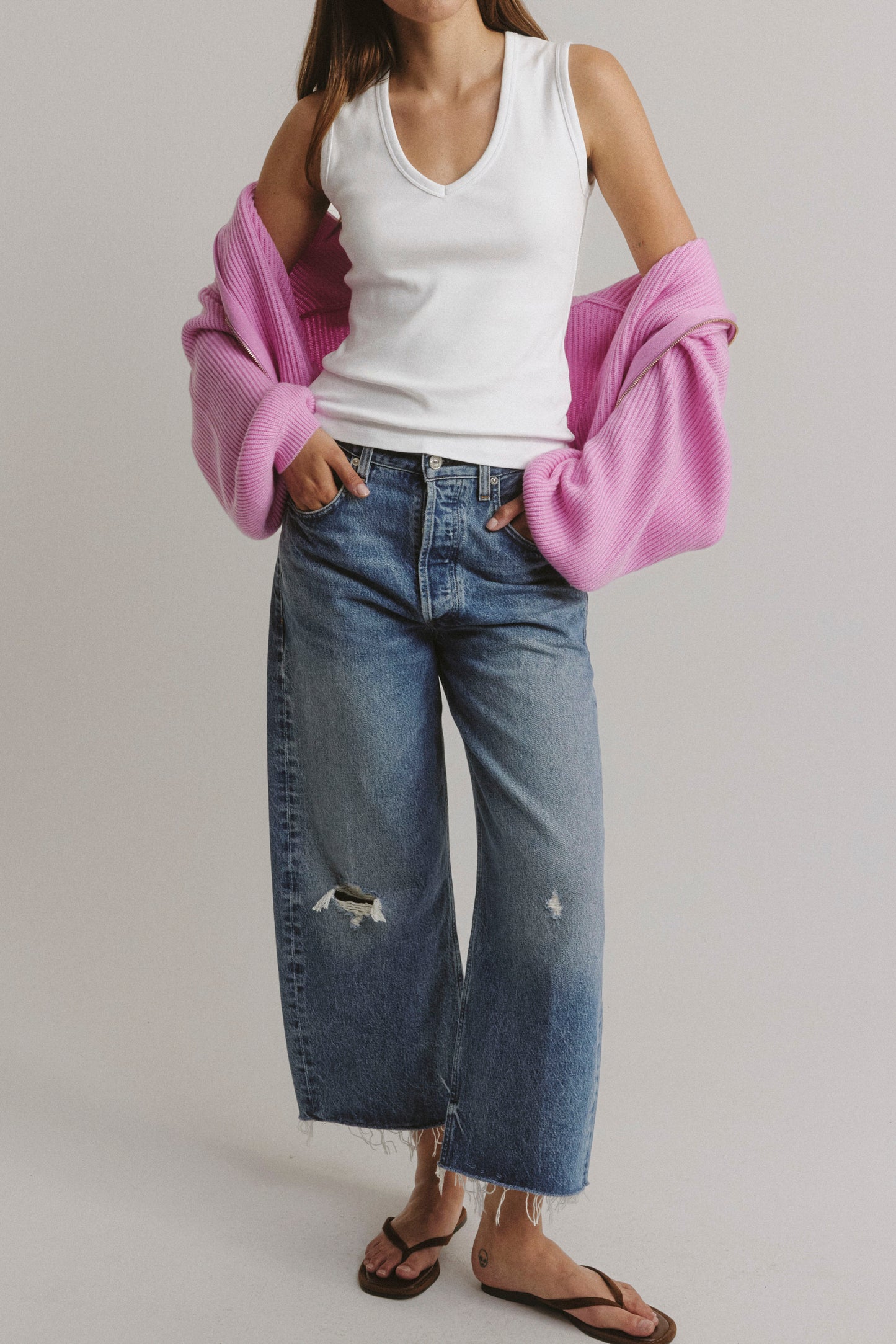 Canotta The V Neck in bianco Anita Hass - Anita Hass