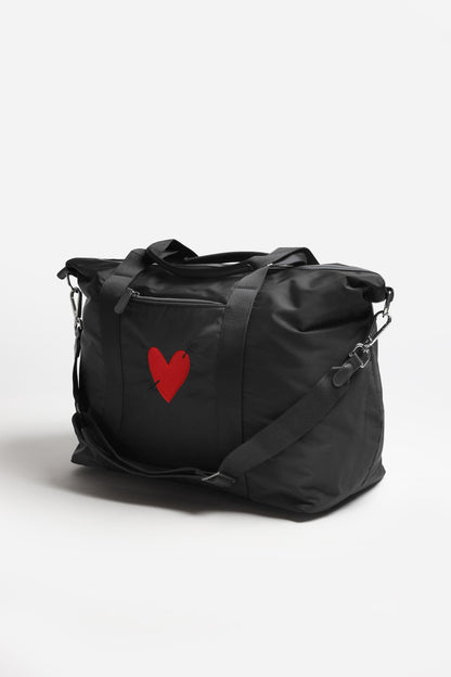 "Heart" Bag in Black Nylon by Anita Hass - Anita Hass