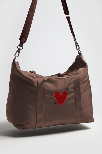 Bolso «Heart» de nailon marrón - Anita Hass - Anita Hass