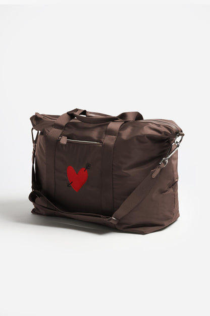 Bolso «Heart» de nailon marrón - Anita Hass - Anita Hass