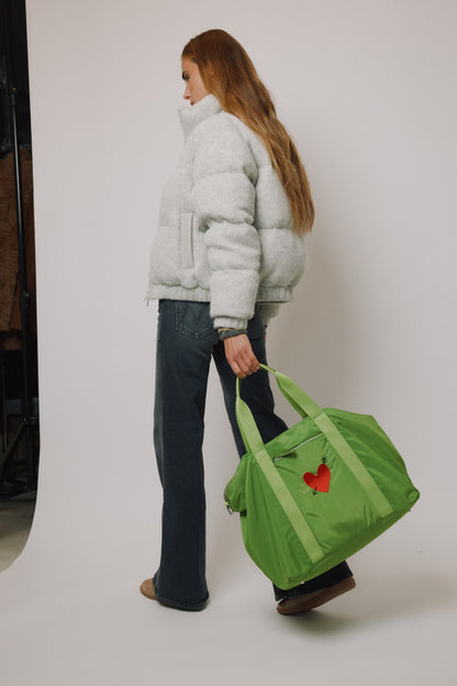 Tasche 'Heart' in Matcha Nylon Anita Hass
