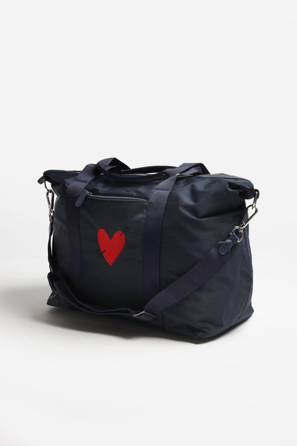 "Heart" Bag in Navy Nylon by Anita Hass - Anita Hass