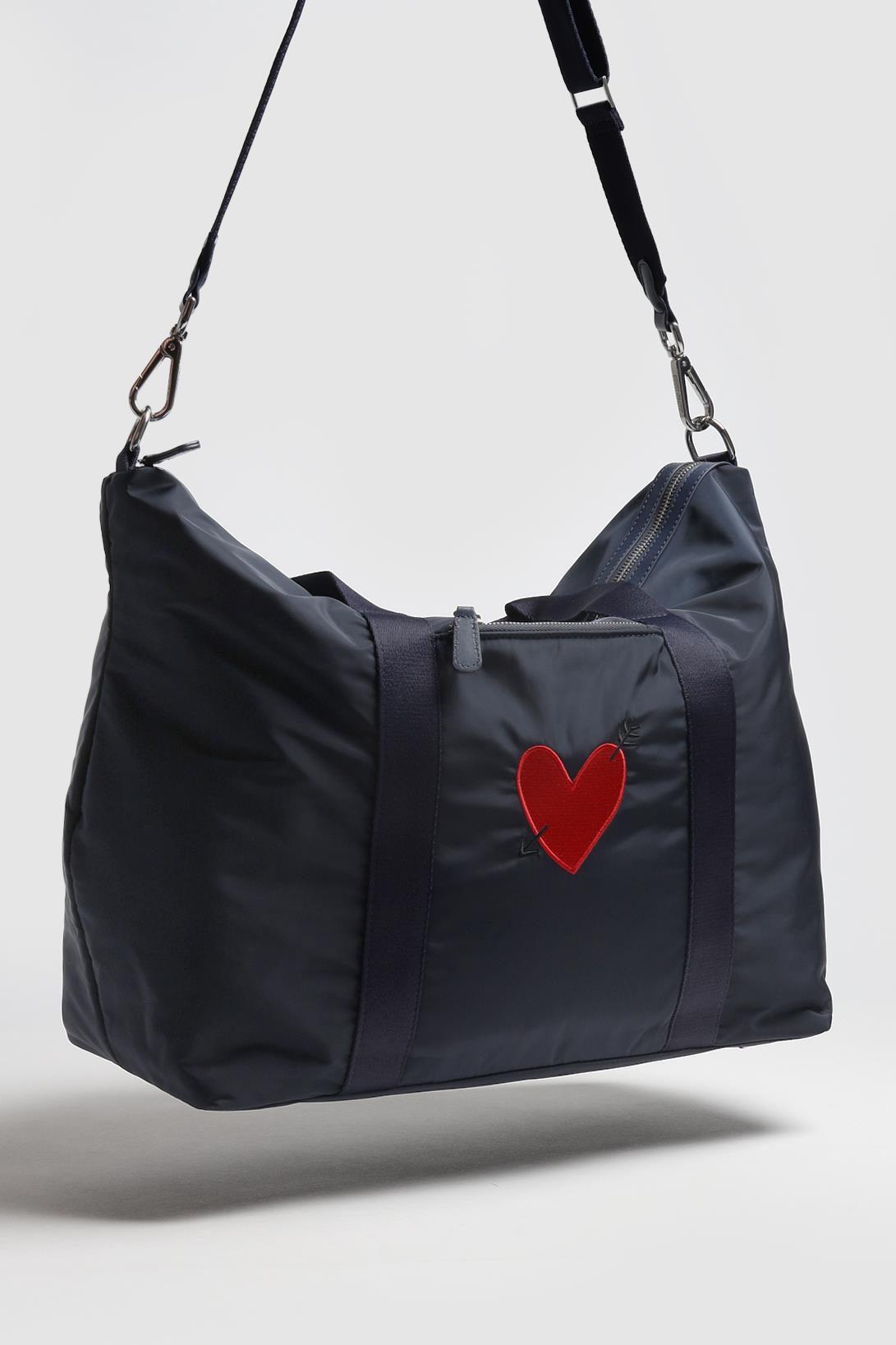 "Heart" Bag in Navy Nylon by Anita Hass - Anita Hass