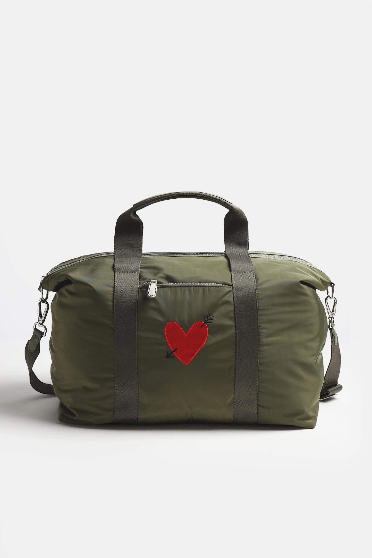 "Heart" Bag in Olive Nylon by Anita Hass - Anita Hass