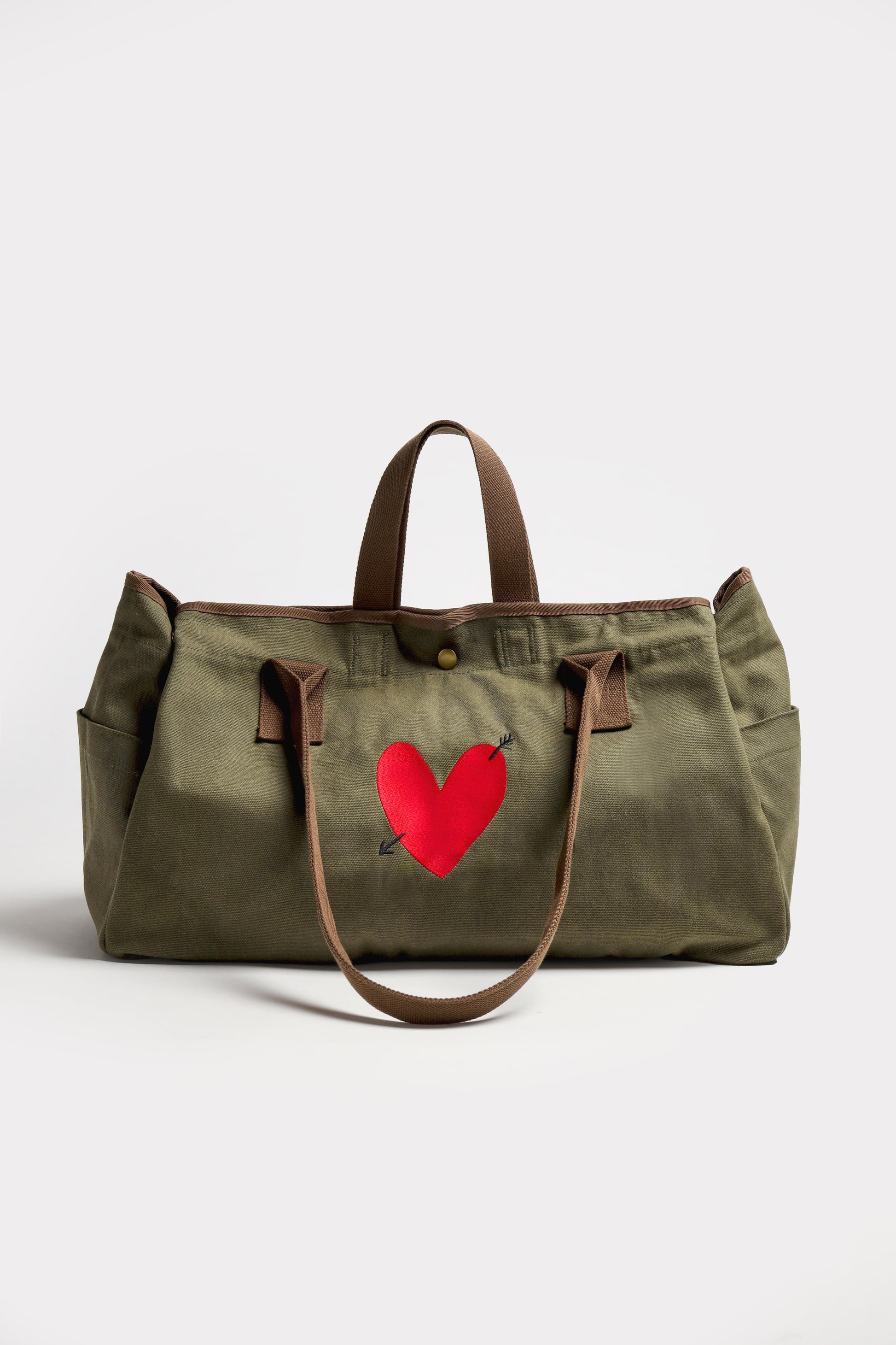 Borsa Moss in verde oliva/a quadri - Anita Hass