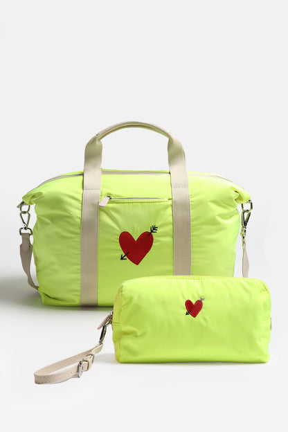 Set di borse "Heart" in nylon giallo neon - Anita Hass - Anita Hass