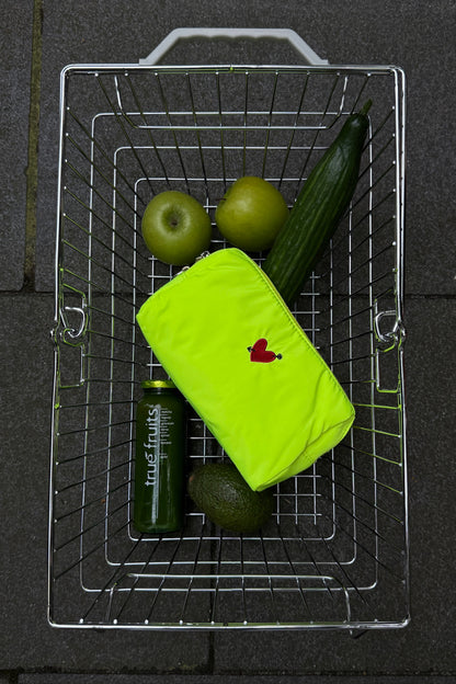 "Heart" Bag Set in Neon Yellow Nylon by Anita Hass - Anita Hass