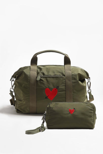 Taschen Set 'Heart' in Oliv Nylon Anita Hass