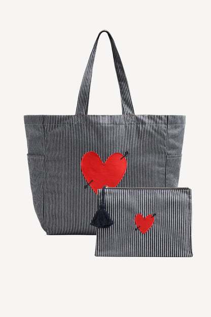Taschen Set in Blau/Weiß Anita Hass
