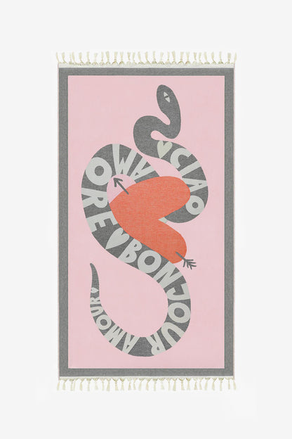 "Snake" Scarf in Pink by Anita Hass - Anita Hass