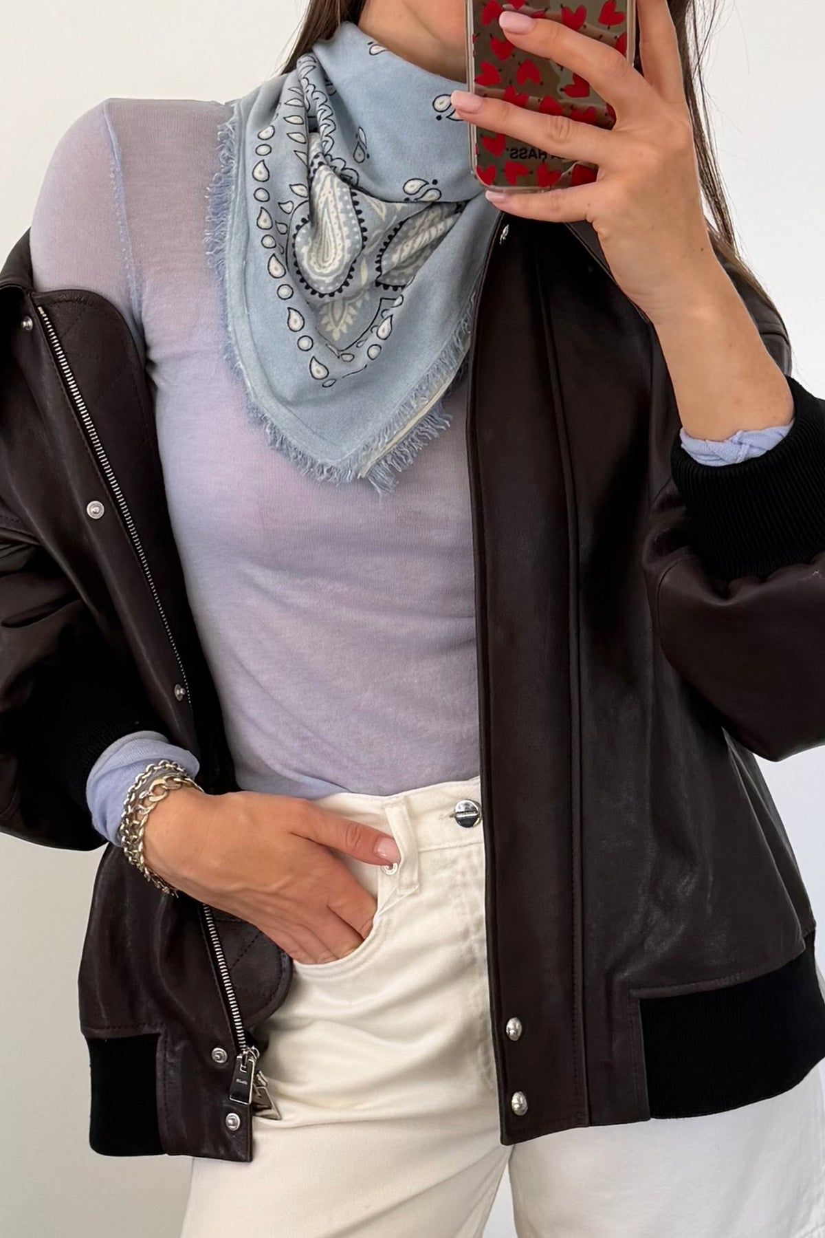 Tuch Wilma in Hellblau/Navy Anita Hass