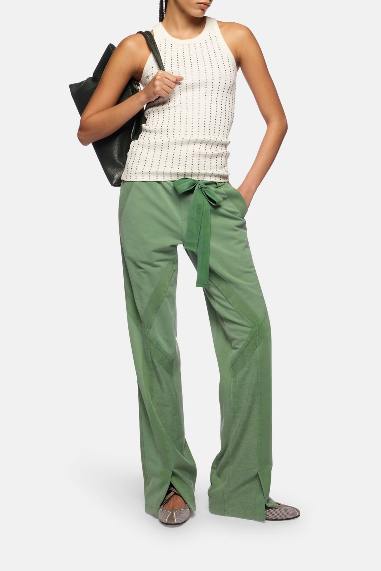 Camiseta de tirantes Crystal Rib en blanco