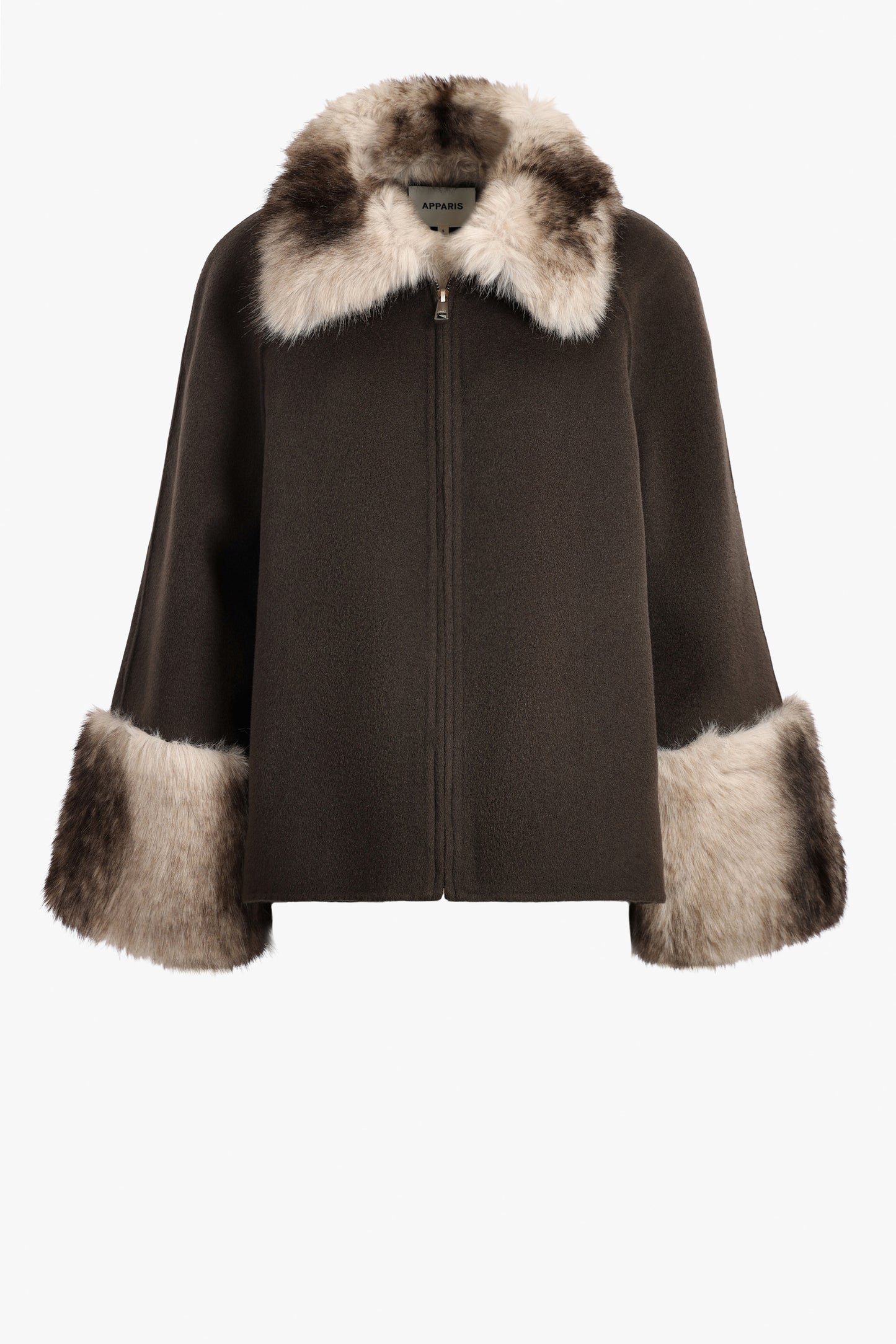 Jacke Judie in Mink Brown/Grey
