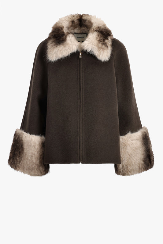 Judie Jacket in Mink Brown/Gray