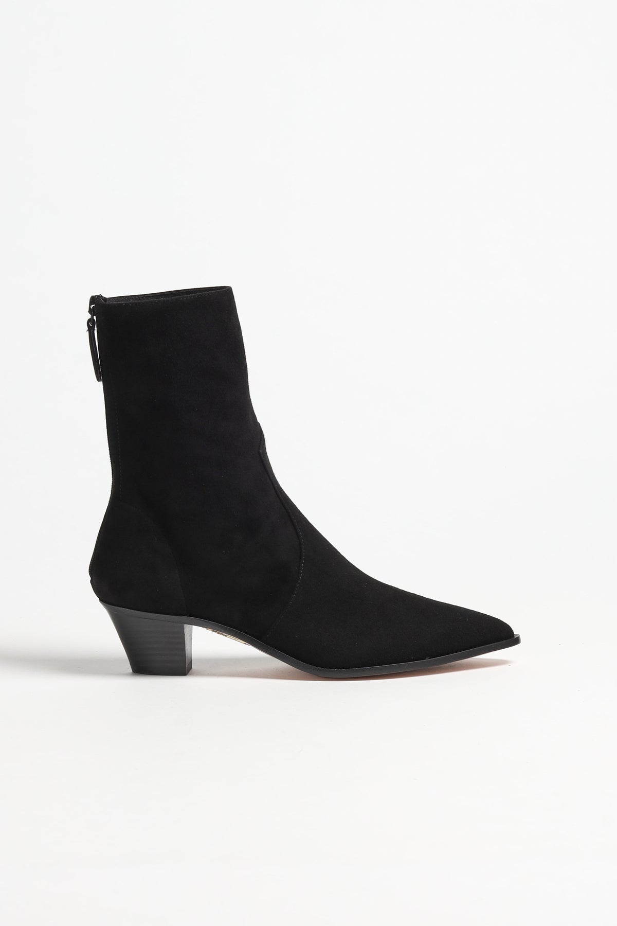 Boots Brunswick 45 in Suede Schwarz Aquazzura