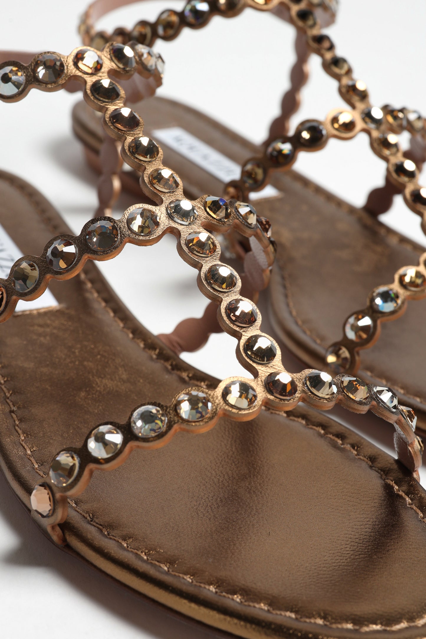 Tequila Sandals in Brass by Aquazzura - Anita Hass