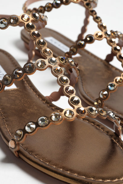Tequila Sandals in Brass by Aquazzura - Anita Hass