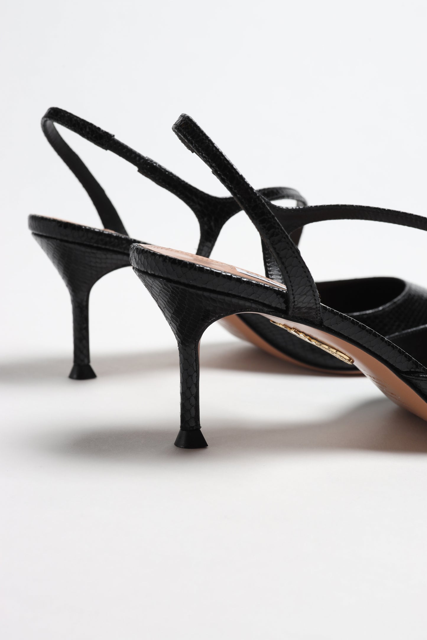 Slingback Dynasty 65 in Snake Black