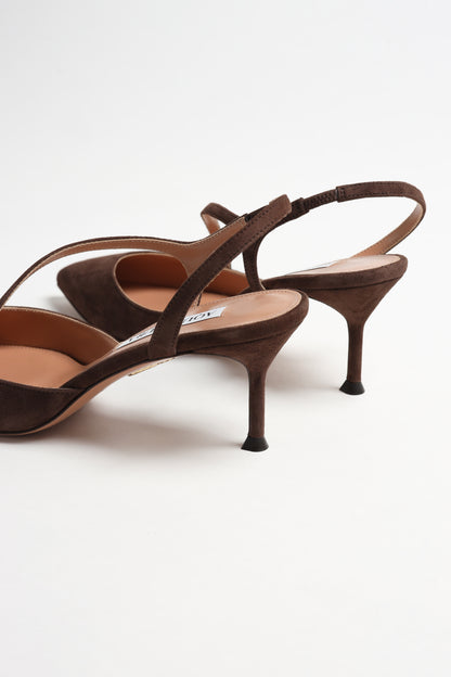 Slingbacks Dynasty 65 in Suede Espresso