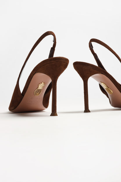 Escarpins Slingbacks Voltaire 85 en WalnutAquazzura - Anita Hass