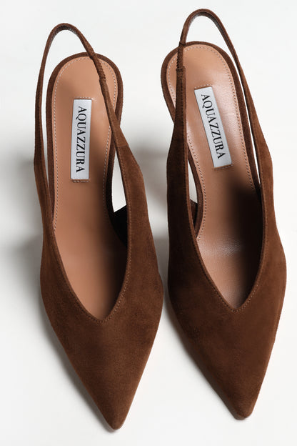 Escarpins Slingbacks Voltaire 85 en WalnutAquazzura - Anita Hass