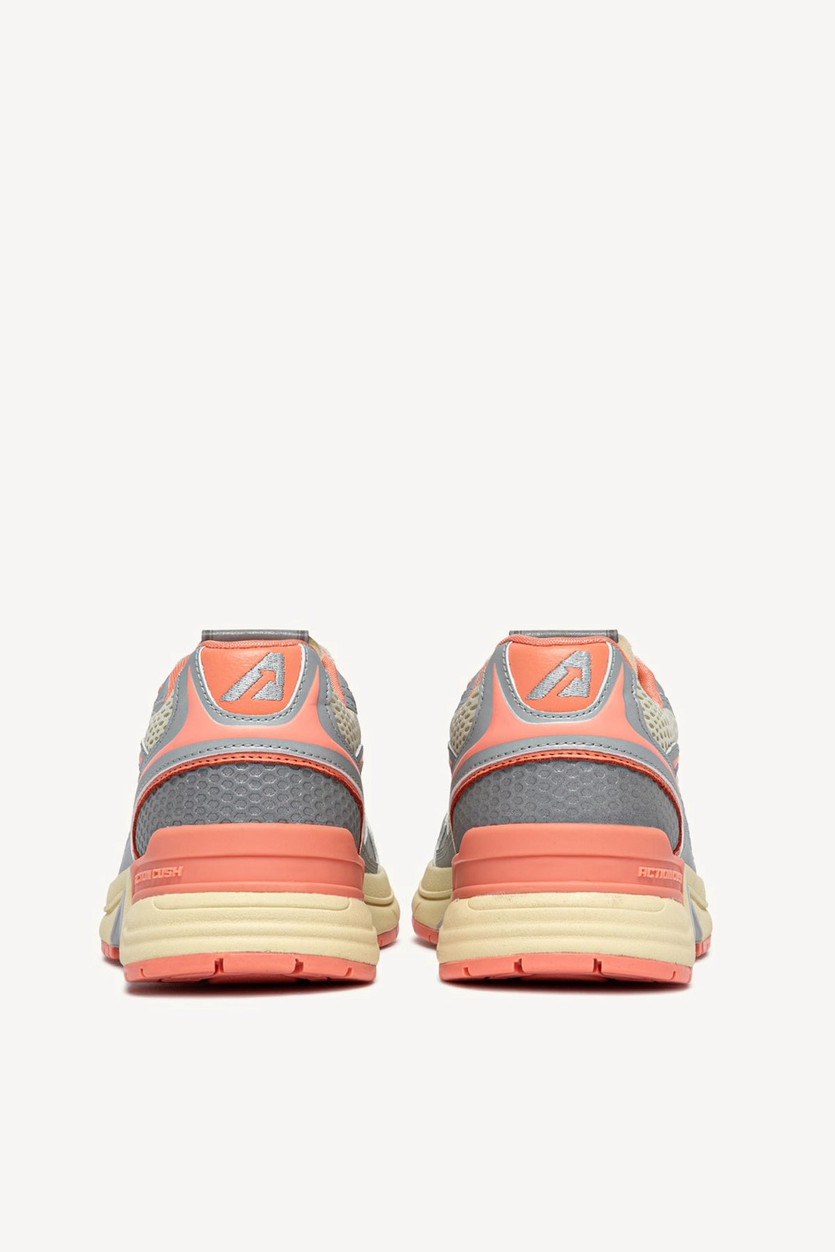 Hyperway Sneakers in Silver/Peach Pink by Autry - Anita Hass