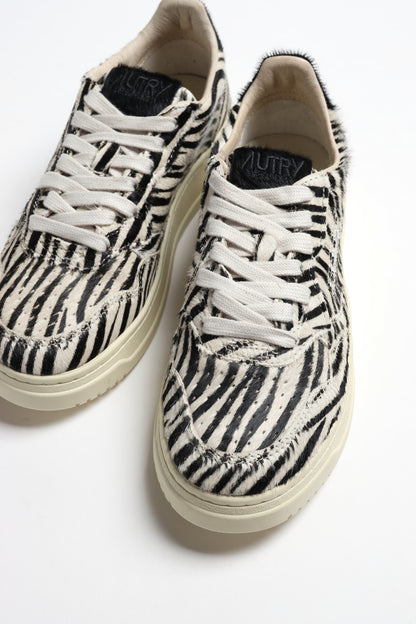 Sneaker Medalist in Pony Safari Zebra Autry