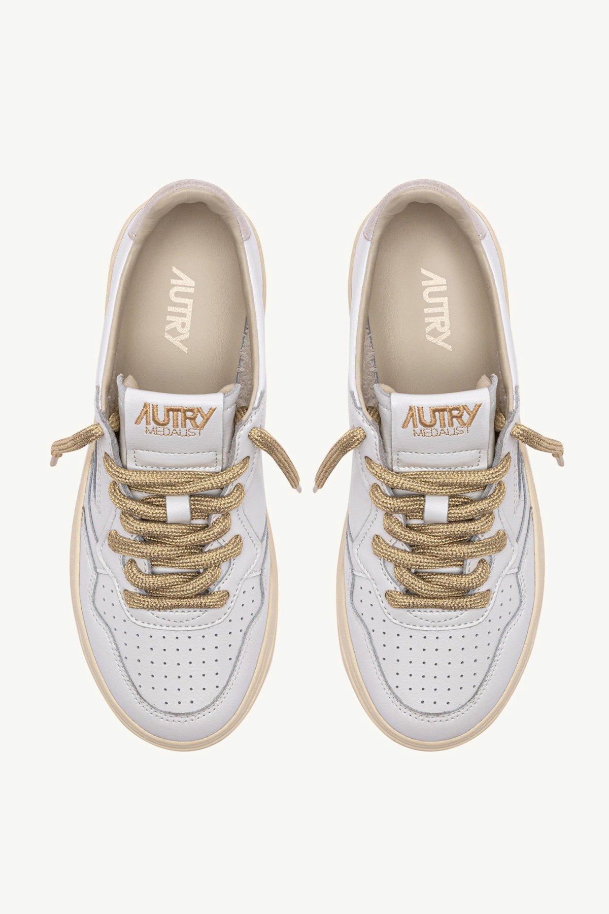 Sneaker Medalist in bianco/oro lurex Autry - Anita Hass