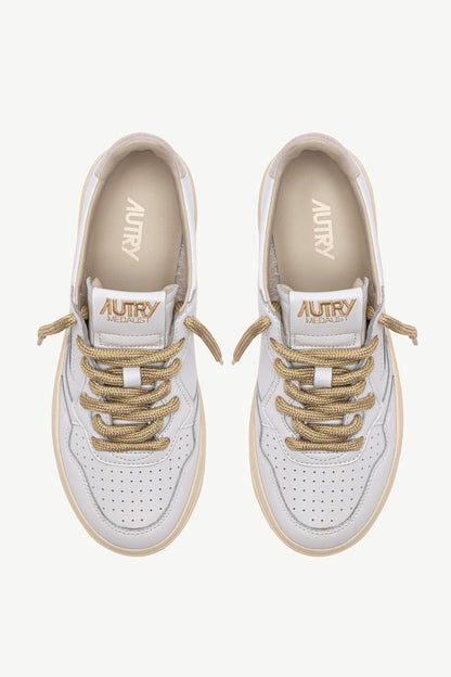 Sneaker Medalist in bianco/oro lurex Autry - Anita Hass