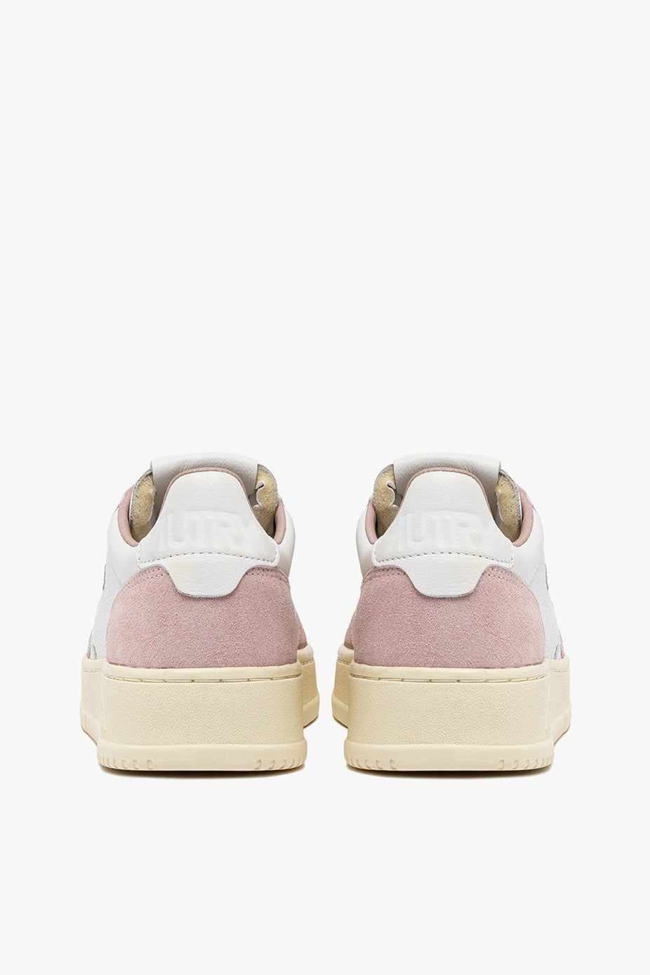 Sneaker Medalist in White/Powder Suede Autry