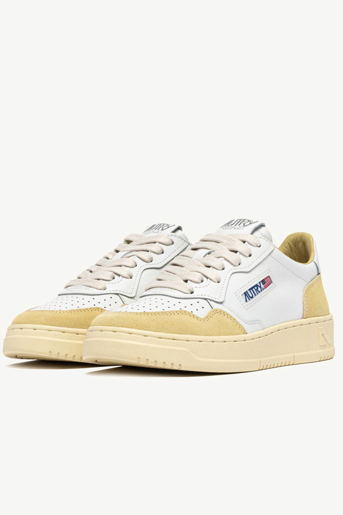 Medalist Sneakers in White/Suede StrawAutry - Anita Hass