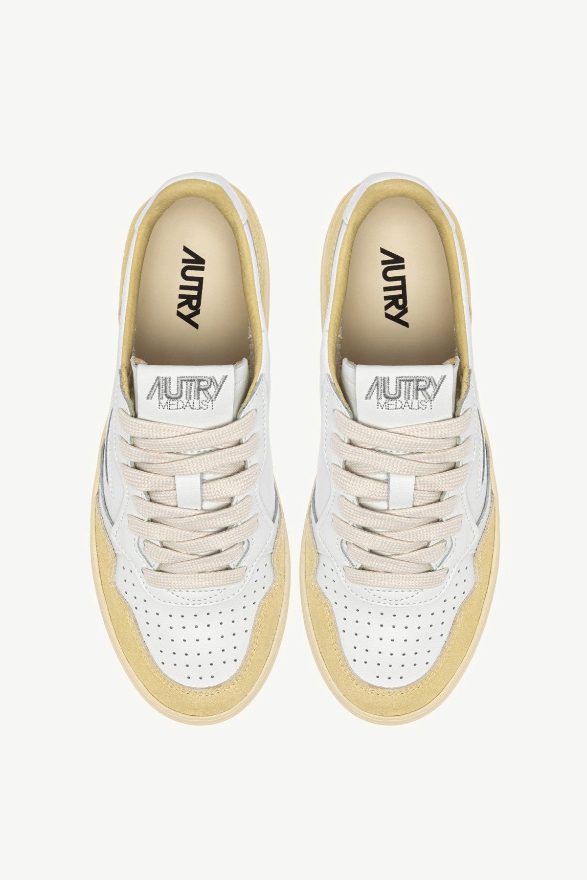 Medalist Sneakers in White/Suede StrawAutry - Anita Hass