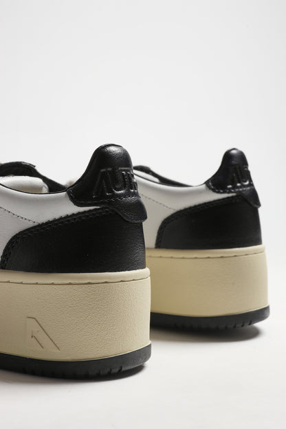 Sneaker Platform in Weiß/Schwarz Autry